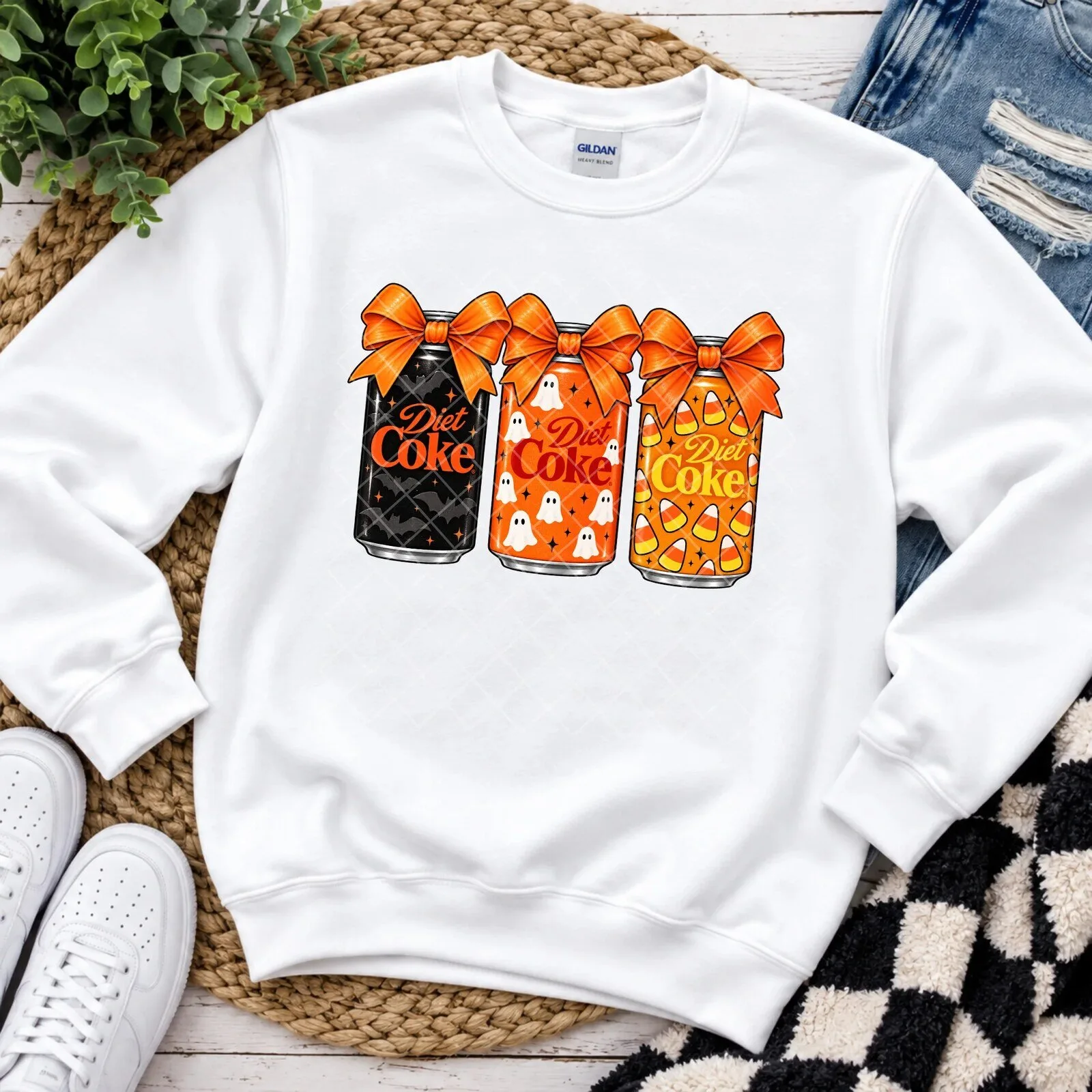 Diet Coke Halloween Cans Graphic Sweatshirt