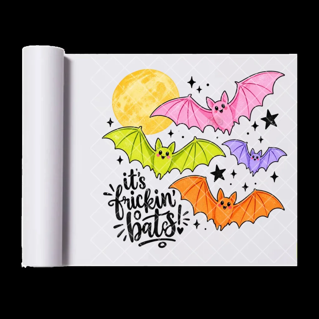 It's Frickin' Bats Colorful Halloween Full Moon and Starry Night Iron-On Transfer It's Frickin' Bats Colorful Halloween Full Moon and Starry Night Iron-On Transfer