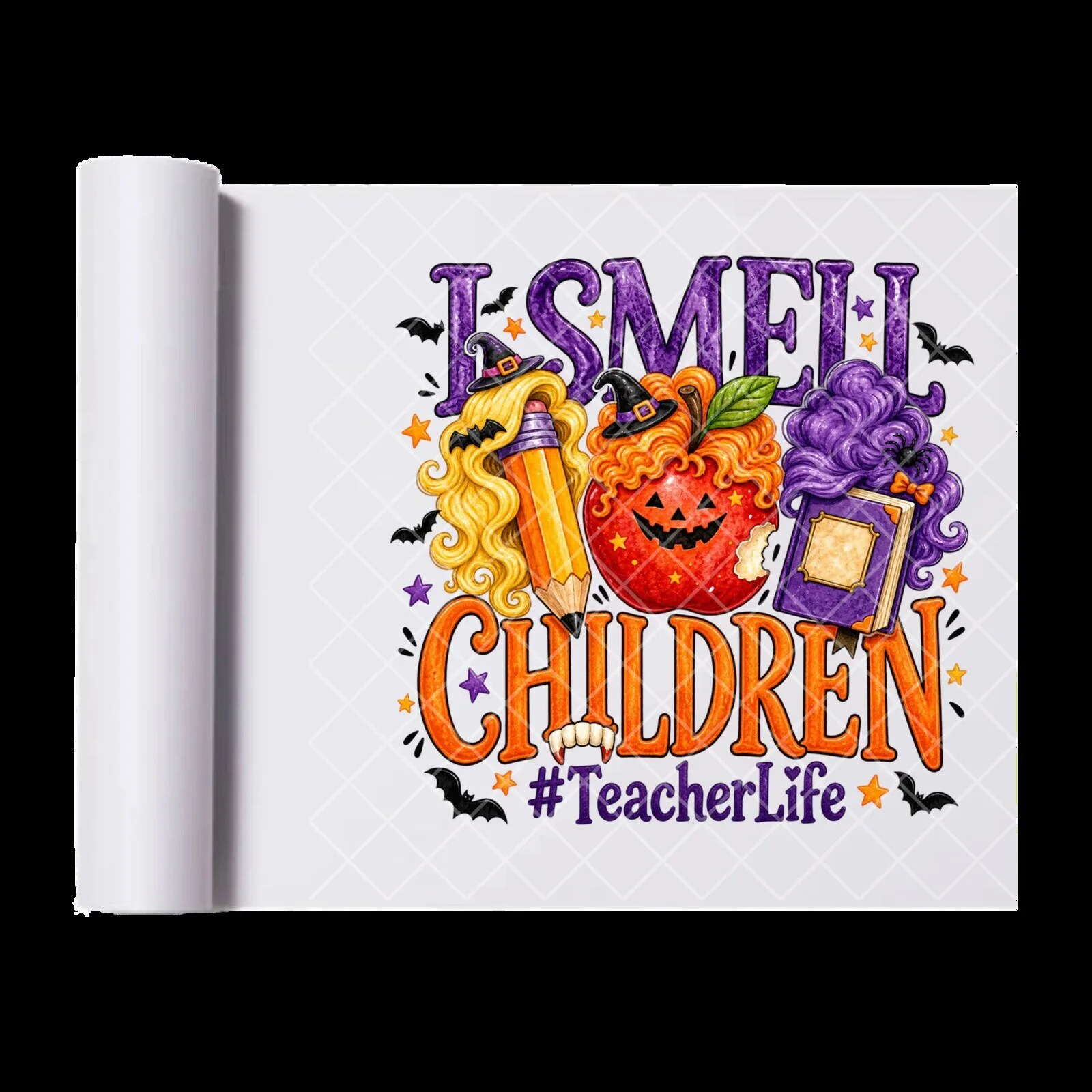I Smell Children Teacher Life Witches Halloween Iron-On Heat Transfer Decal 6 I Smell Children Teacher Life Witches Halloween Iron-On Heat Transfer Decal
